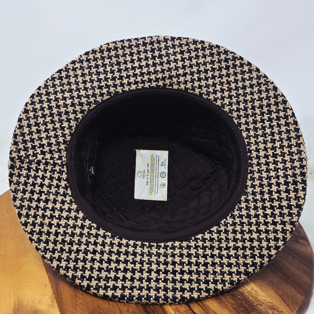 Twoolr Harringbone 100% British Wool Men's Fedora L - Picture 5 of 7